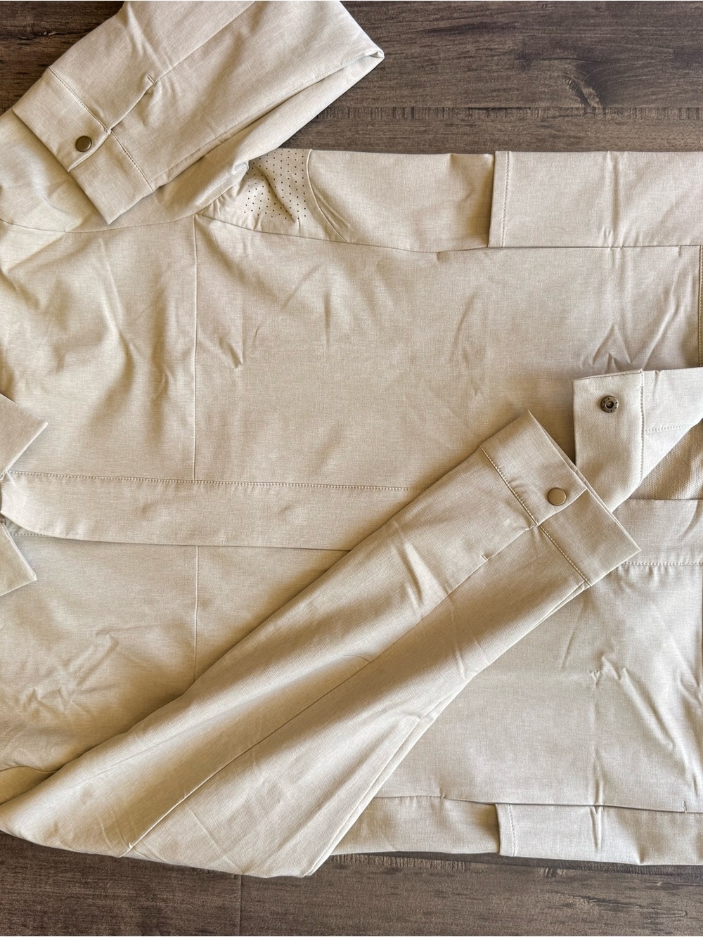 BYLT Basics Lightweight Beige Shirt Jacket